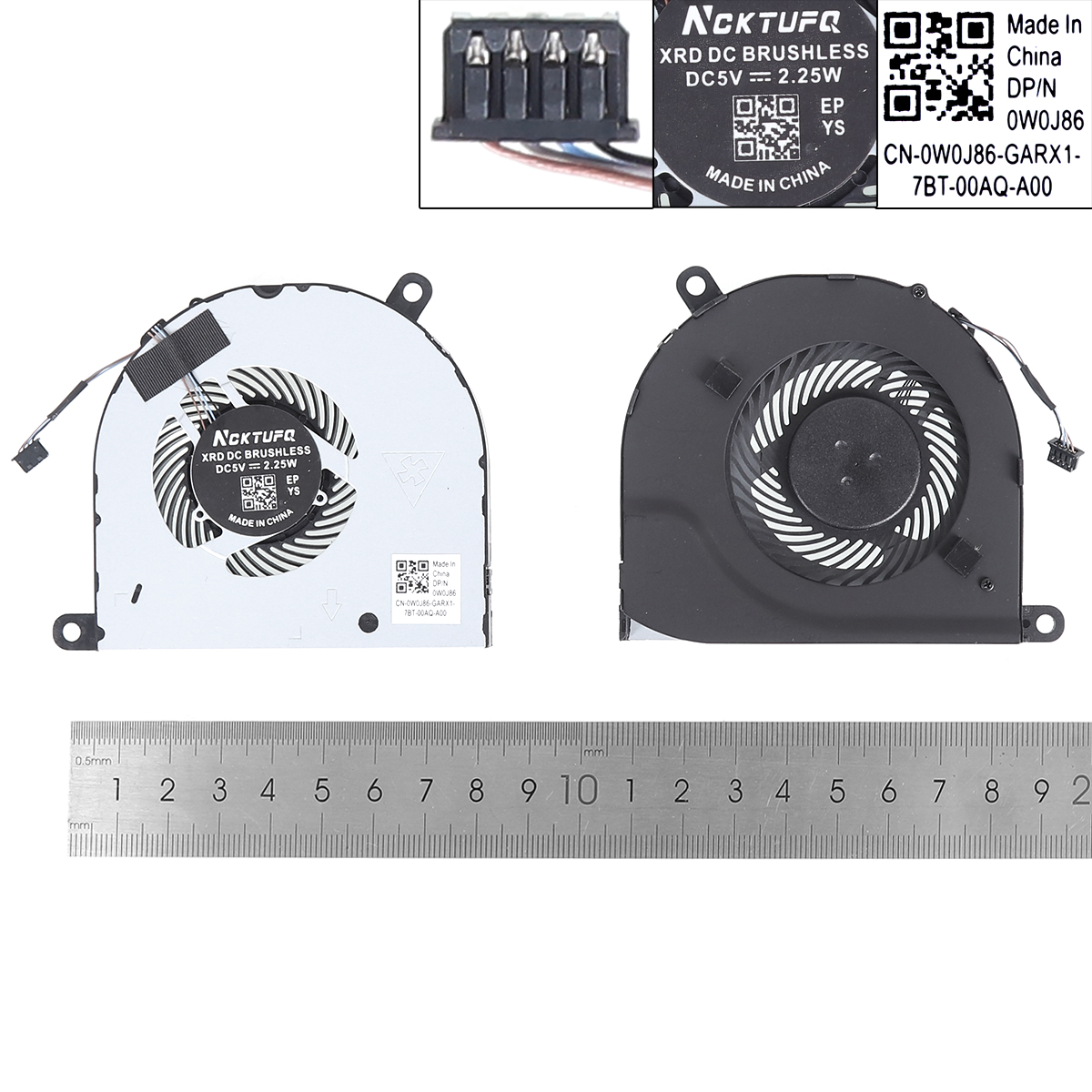 Picture of New Replacement CPU Cooling Fan For DELL latitude E5480 E5490 E5491 E5495（High copy，version 2） 0NV7FD Layout